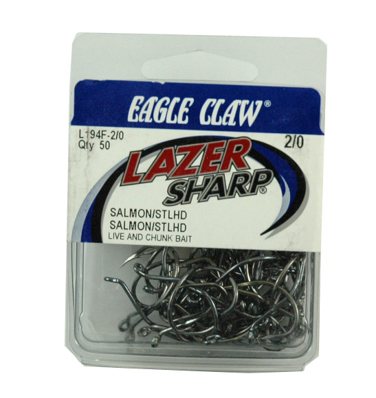 Eagle Claw - Lazer Sharp Live & Chunk Bait Hooks, Size 2/0 - 50