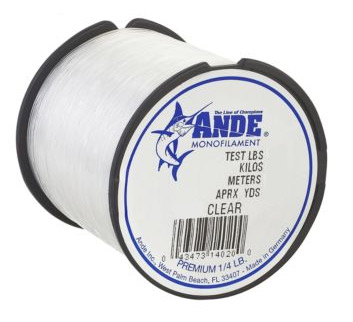 Ande Premium Monofilament Line 1/4lb - 6# test - Clear - $13.95 - A14-6C 
