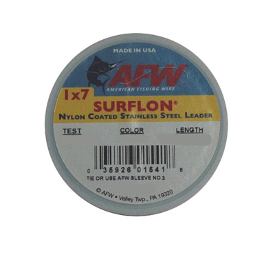 American Fishing Wire Surflon, Nylon Coated 1x7 Stainless Steel